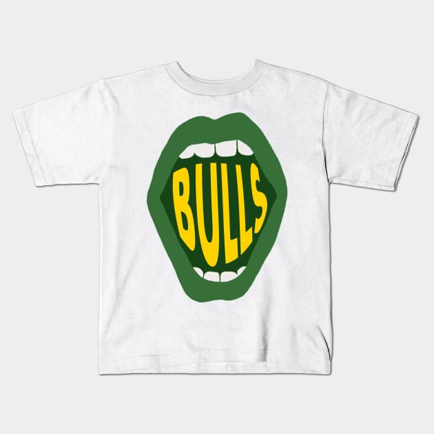 bulls baby Kids T-Shirt by Toad House Pixels